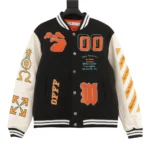 Off White Varsity Jacket Orange