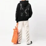 off-White Hoodie Full Black - Imagen 9