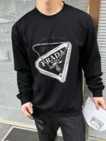 Prada Sweatshirt Overlay Logo - Imagen 4