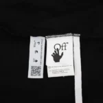 off-White Hoodie Full Black - Imagen 8