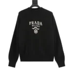 Prada Intarsia Sweater With Logo