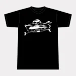Camiseta Corteiz Alcatraz Calavera Negro
