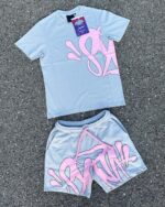 Synaworld T-Shirt and Shorts Set - Grey/Pink