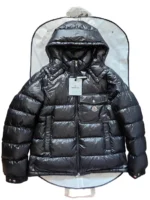 Moncler- Black Nylon Down Jacket - Imagen 5