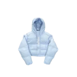 TS Womens Decoded Hooded Puffer Jacket 2.0 - Ice Blue