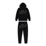 TS London Shooters Hooded Tracksuit - Black Monochrome