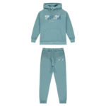 TS Chenille Decoded Hooded Tracksuit - Citadel/White