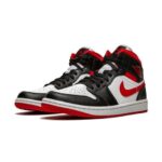 Air Jordan 1- Mid Black Fire Red - Imagen 2