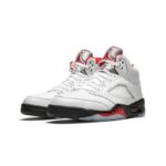 Air Jordan 5- Fire Red Silver - Imagen 2