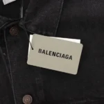 Balenciaga Black Denim Jacket - Imagen 3