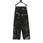 Balenciaga Painted Broken Black Jeans - Imagen 2