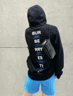 Burberry Blue Print Hoodie - Imagen 6