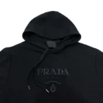 Prada Hoodie Full Black - Imagen 3