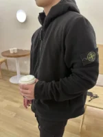 Stone Island Hoodie Full Black - Imagen 8