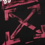 Off-White Hoodie 'Impressionism Pink' Black - Imagen 4