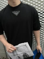 Prada – Central Logo T-Shirt - Imagen 5