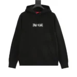 Supreme Box Logo Black Bandana Hoodie