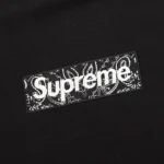 Supreme Box Logo Black Bandana Hoodie - Imagen 3