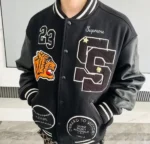 supreme-Tiger Black Varsity Jacket - Imagen 4