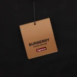 Supreme x Burberry Black Box Logo Hoodie - Imagen 4