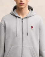 Red Ami de Coeur Zipped Hoodie - Imagen 4