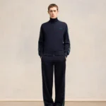 NAVY BLUE Zipped Sweatshirt