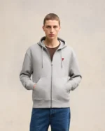 Red Ami de Coeur Zipped Hoodie